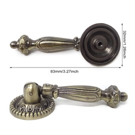 Honbay 2PCS Antique Style Bronze Metal Drawer Tear Drop Cabinet Decorative Pull Handle Knob