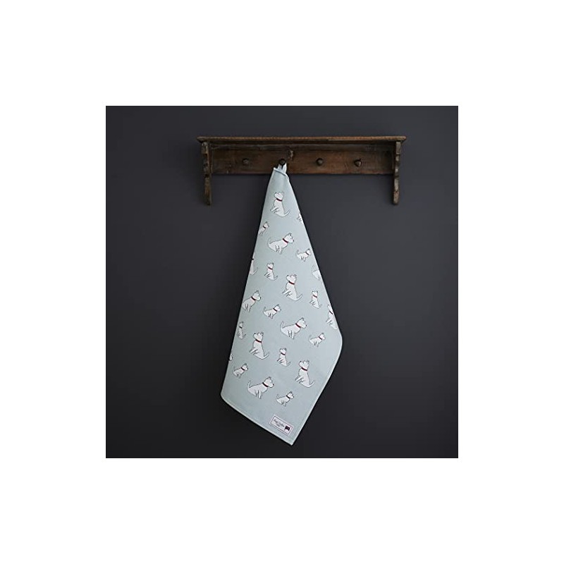 Sweet William Westie Tea Towel