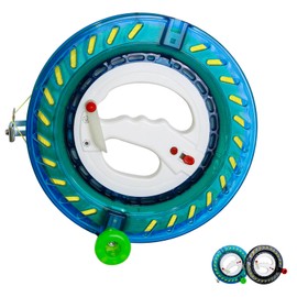 Christen Sunny Kite String Wheel,Kite Reel for Adults,Kite Line Winder 10.3inches Dia, Come with Lock & 1700 Feet Line,Kite Reel with Brake and Anti-Reverse Function(Blue)