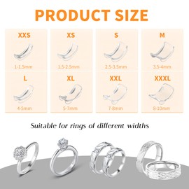 Ring Size Adjuster for Loose Rings 24 Pieces Invisible Ring Size Adjuster for Loose Rings Ring Size Adjuster for Women Wedding Rings All Rings Ring Reduction Set, Leather