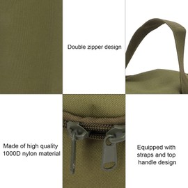 yaogohua Camping Bag Camping Storage Bag Double Zipper Handle Design Storage Bag with Shoulder Strap for Gas Camping Lights Camping Bags for Bag(Green)