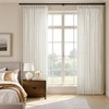 MIULEE Pinch Pleated Natural Linen Curtains 84 Inches Long 2