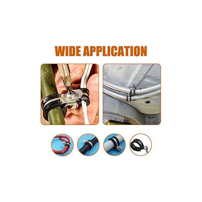 ISPINNER 12 Pack 2 Inch Rubber Cushioned Stainless Steel Cable