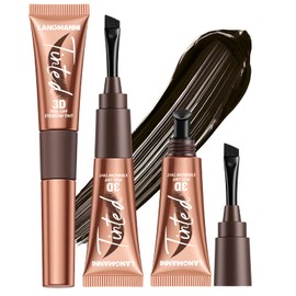 3D Peel-Off Eyebrow Tint – Tattoo Brow Gel Lasts Up to 3 Days – Waterproof, Smudge-Proof, Long-Lasting Natural Brow Stain – Easy to Use, Flake-Free Gel Dye for Fuller Brows (3# Black Brown)