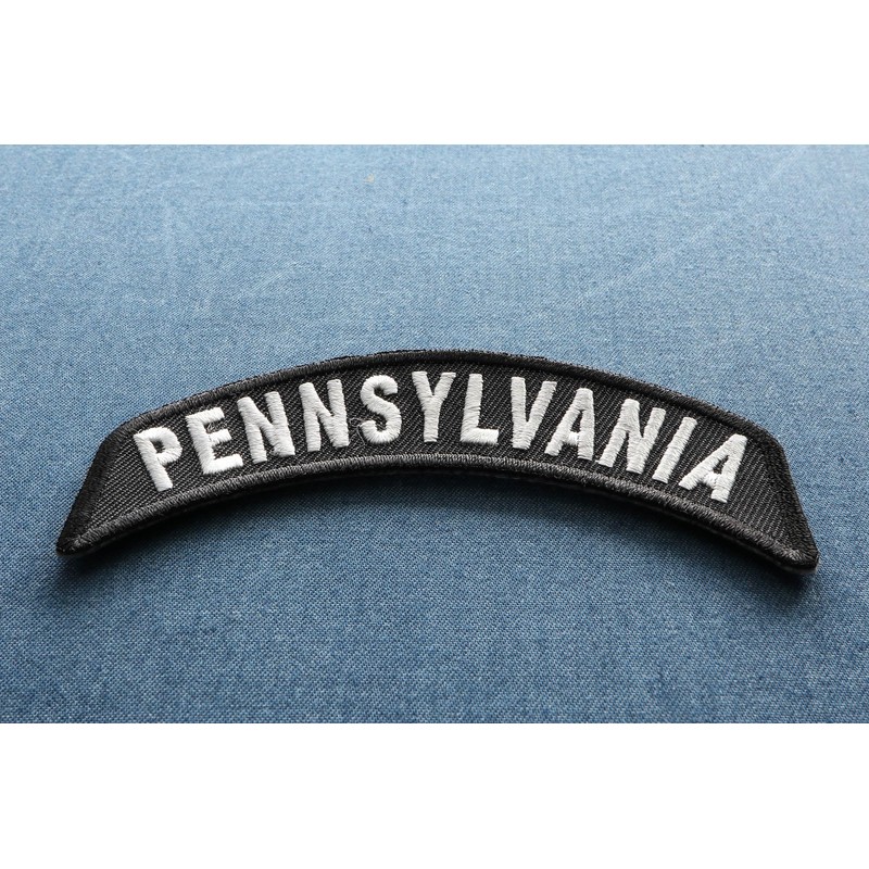 Pennsylvania Patch - 4x1.75 inch. Embroidered Iron on Patch