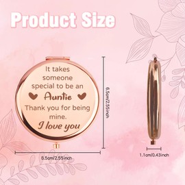 Yicadorn Aunt for Auntie,Great Auntie Gift Ideas,Nephew Niece Gifts from Auntie,Birthday Gifts for Aunt,Makeup Mirror,Best Aunt Gifts,Auntie Christmas Valentines Day Gifts