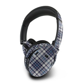 MightySkins Carbon Fiber Skin Compatible with Bose QuietComfort 45 Headphones Blue Plaid | Protective, Durable Textured Carbon Fiber Finish | Easy to Apply | Made in The USA