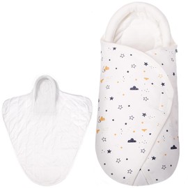 AUULA Swaddle Neck Support, Swaddle Blanket for Newborns,Baby Sleeping Bag 0-2 Months Cotton Baby Swaddles,Newborn Swaddle Wrap for Boy and Girl (White, S)