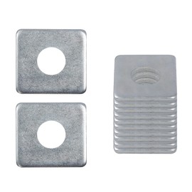 50 Pcs 304 Stainless Steel Square Washer Plate Fastener Hardware 1/2(ID) X 3/2 X3/2 (Square OD) X 1/7 (THK) inch