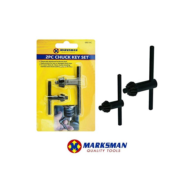 Marksman 2 x Chuck Key Set Drill Machine Accessories Lathes