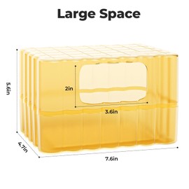 mini&moe Hamster Sand Bath Container - Small Animal Bathroom Shower Room & Corner Digging Box Toilet with Cleaning Scoop Rat Dust Bath House for Guinea Pig, Hedgehog, Squirrel