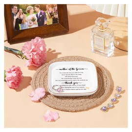Mother of The Groom Gifts from Bride - Wedding Gifts for Mother in Law - Ceramic Jewelry Holder Ring Dish Trinket Tray - Thank You for Raising The Man of My Dreams