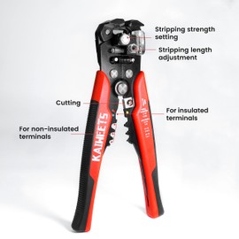 KAIWEETS Self Adjusting Wire Stripper - 3 in 1 Heavy Duty Automatic Wire Stripping Tool | 10-24 AWG Wire Cutter for Electrical Cable Cutting, Crimping Tool