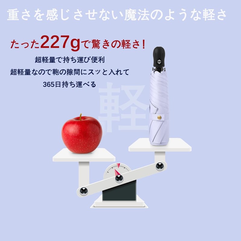 wenichee 日傘 99% UVカット 超軽量 折りたたみ傘 紫外線対策 自動開閉 ポケットサイズ レディス傘