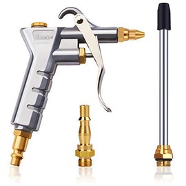 Air Blow Gun Astarye Nozzle Duster Blow Gun Cleaner with 1/4" NPT and 1/4" BSP German High Pressure Pistol-Grip Connector Pneumatic
