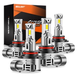 SEALIGHT 9005 9006 2024 Newest, Fog Light Combo with Fan, 6500K HB3 HB4 FOG LIGHT BULBS, 1:1 Real Size, Pack of 4