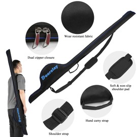 doorslay Fishing Rod Bag, 63 Inch Fishing Rod and Reel Protective Case, Portable Folding Fishing Pole Case, Fishing Tackle Storage Bags Carry Organizer Outdoor Waterproof for Fishing