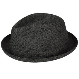 Bailey of Hollywood Men's Billy Braided Fedora Trilby Hat, Gravel, XXL