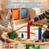 28 Pezzi Adattatore per Binari in Legno per Treno, Accessori