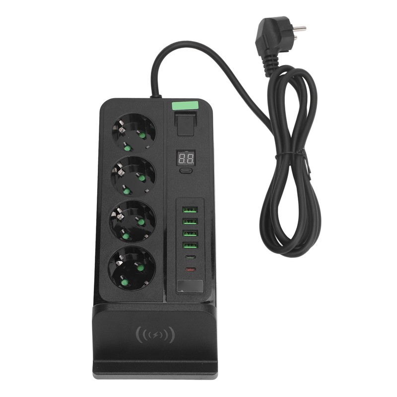 European Power Strip Wireless Charging USB TYPE C 4 Way