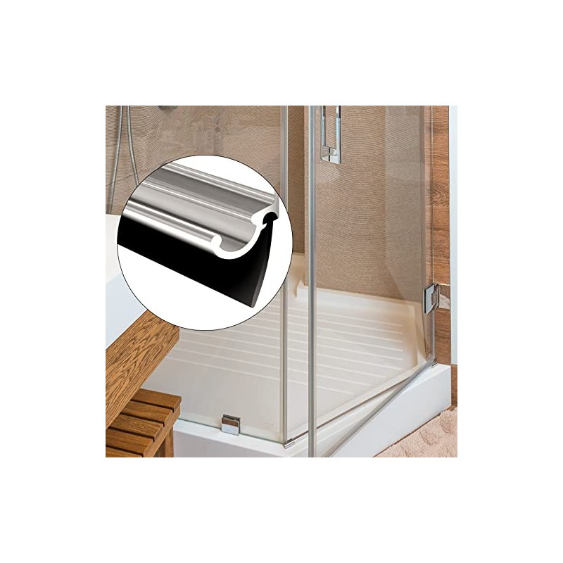 Tondiamo 72 Inch Black Shower Door Rubber Seal Strip