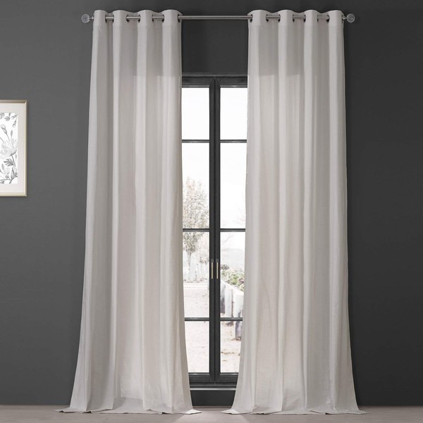 HPD HALF PRICE DRAPES DTCC-20802-96-GR Dune Textured Solid Cotton Grommet