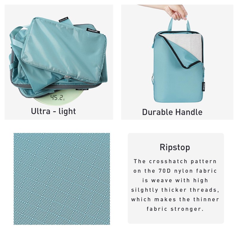 Bagail Ultralight Packing Cubes 7 Set, 3 Compression Packing Cubes