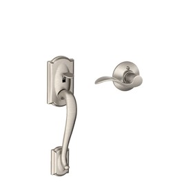 Camelot Front Entry Handle Accent Right-Handed Interior Lever (Satin Nickel) FE285 CAM 619 ACC RH