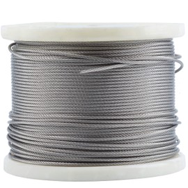 Deck Man 1/8 inch T316 Stainless Steel Wire Rope for Cable Railing,Marine Grade (200FT)