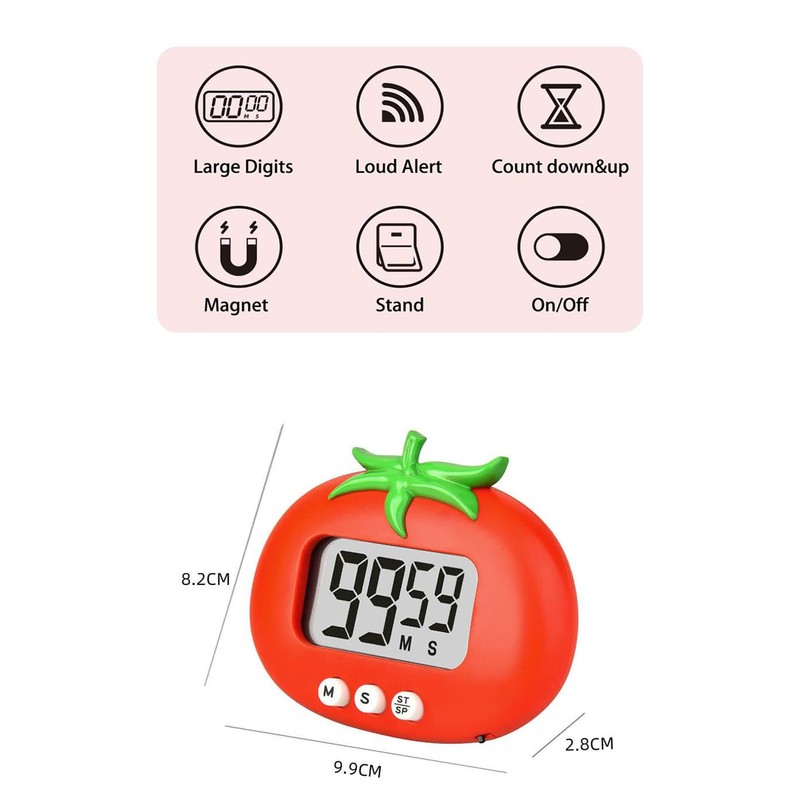 WEUPTOK Digital Kitchen Timers, Large LED Display Magnetic Countdown Timer