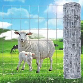 10 Gauge 4' * 165' Cattle Fence Panels, Farm Fence Galvanized Cattle Wire Mesh Fencing,Used to Hog Goat Fencing for Yard Garden and Field