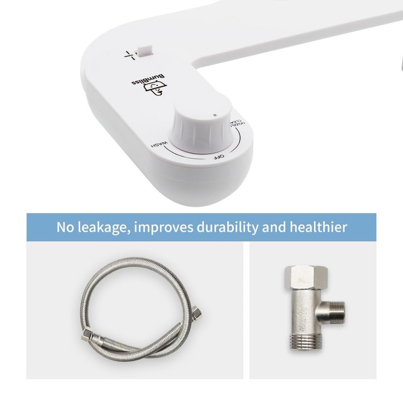 BumBliss Non-Electric Bidet Attachment for Toilet – Self-Cleaning Spray, Adjustable