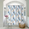 Polyester Leaves Painting Shower Bath Curtain Waterproof Bathroom Curtain (S)
