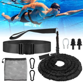 Cintura da Nuoto per Adulti, FainFun 2.5~7.5M Cintura per Piscina, Cintura Allenamento Nuoto, Resistenza, Galleggiante per Piscina Adulto, per Allenamento di Velocità