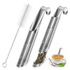 TOYSS Stainless Steel Stick Pipe Tea Steeper Strainer, 2 Pack