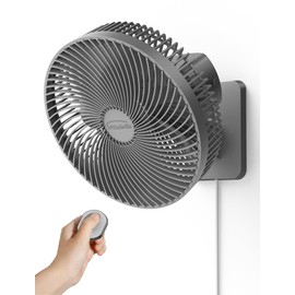 10 Inch Wall Mount Oscillating Fan with Remote and Timer, Small Bedroom RV Fan with 4 Speeds, Quiet Operation,90°Oscillation, Adjustable Tilt,5.92 ft Wire, Cooling Bathroom Wall Mounted Fans