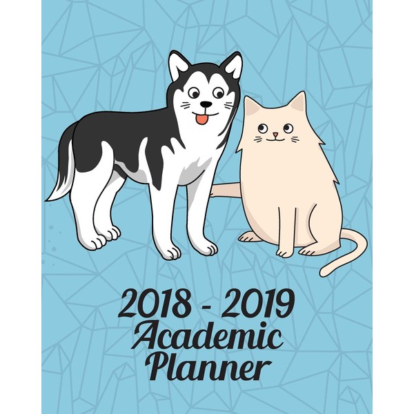 2018-2019 Academic Planner: Cat and Dog Cover