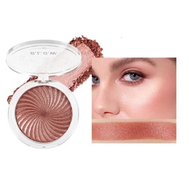 Melemando Shiny Face Highlighter Palette 6 Colors Shimmer Glow Finish Face Highlighter Powder Palette Long Lasting Sparkling Highlight Face Illuminator Makeup (Color 06)