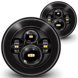 TRUE MODS 7-inch H6024 LED Headlights for Jeep Wrangler JK Unlimited JKU TJ LJ CJ TJ Accessories [High/Low Sealed Beam] Head Lights for Chevy Ford GMC Dodge Mazda Nissan Hummer H1 H2