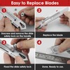 BIBURY 2 Pack Mutipurpose Utility Knife, Heave Duty Full Stainless