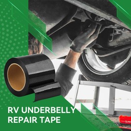 RVINGPRO RV Underbelly Tape 4" x50', RV Underbelly Material, Waterproof Permanent Sealing Adhesive for RV, Camper Travel Trailer, Mobile Home, Tear Repair Patch
