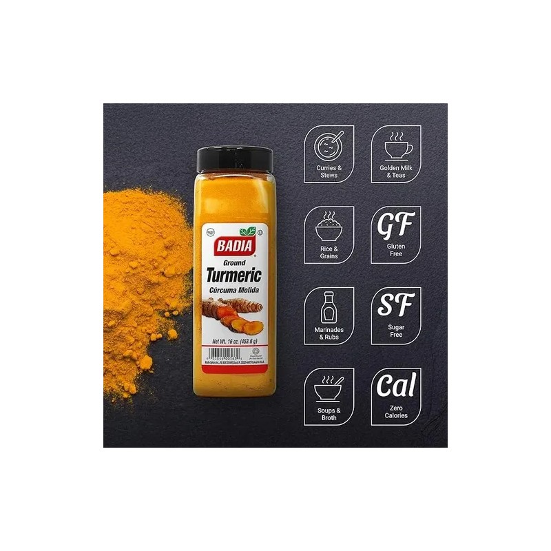 Cúrcuma Molida Badia 453.6g Turmeric Ground