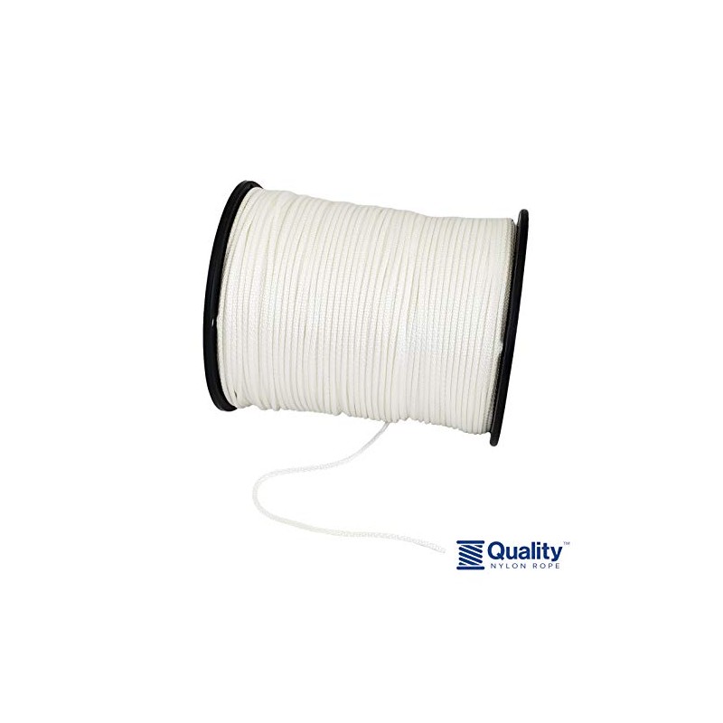 1/8" (#4) X 1000 ft Low -Stretch Solid Braid Industrial