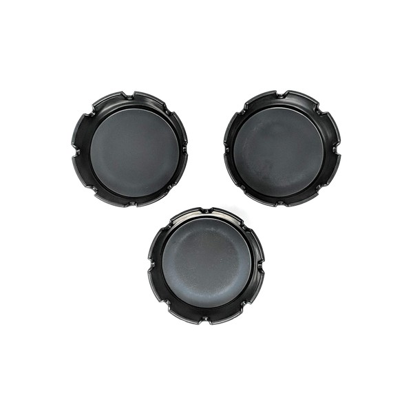 Set of Two Black Plastic Ashtrays-Deep Well-Resturant/ Bar-4"Diameter