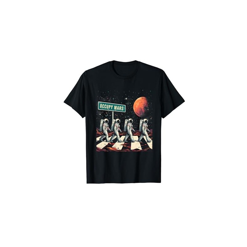 Astronauts Walking in Space Occupy Mars T-Shirt