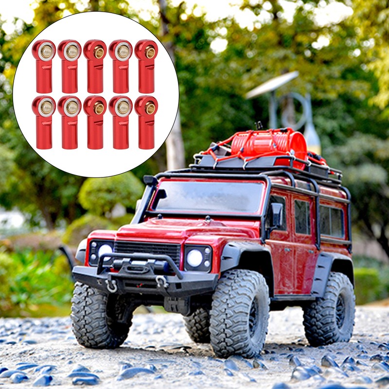 10Pcs RC Car Pull Connecting Rod Metal Ball Joint Accessory