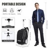 Backpack with Wheel,Rolling Backpack with Double Reinforce Telescoping Handle and