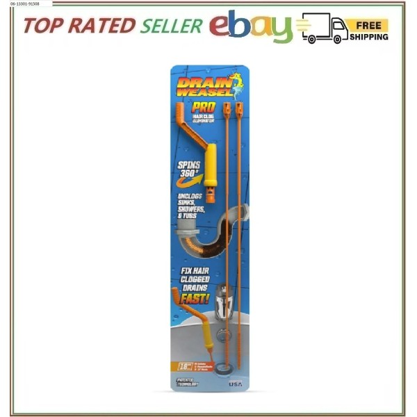 FlexiSnake Drain Weasel Hair Clog Tool Starter Kit for Drain