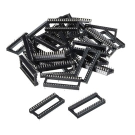sourcing map DIP IC Chip Socket Adapter Flat Pin 32P 2.54 mm Pitch 15 mm IC Socket for PCB Board Chip, Pack of 30