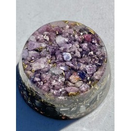 Lepidolite Single Crystal Tower Buster Orgone Generator Energy Accumulator PERFECT GIFTING TOOL!!!! Made using Advance Harmonics Orgonite Many Beautiful Ingredients! tbschm(Lepidolite)